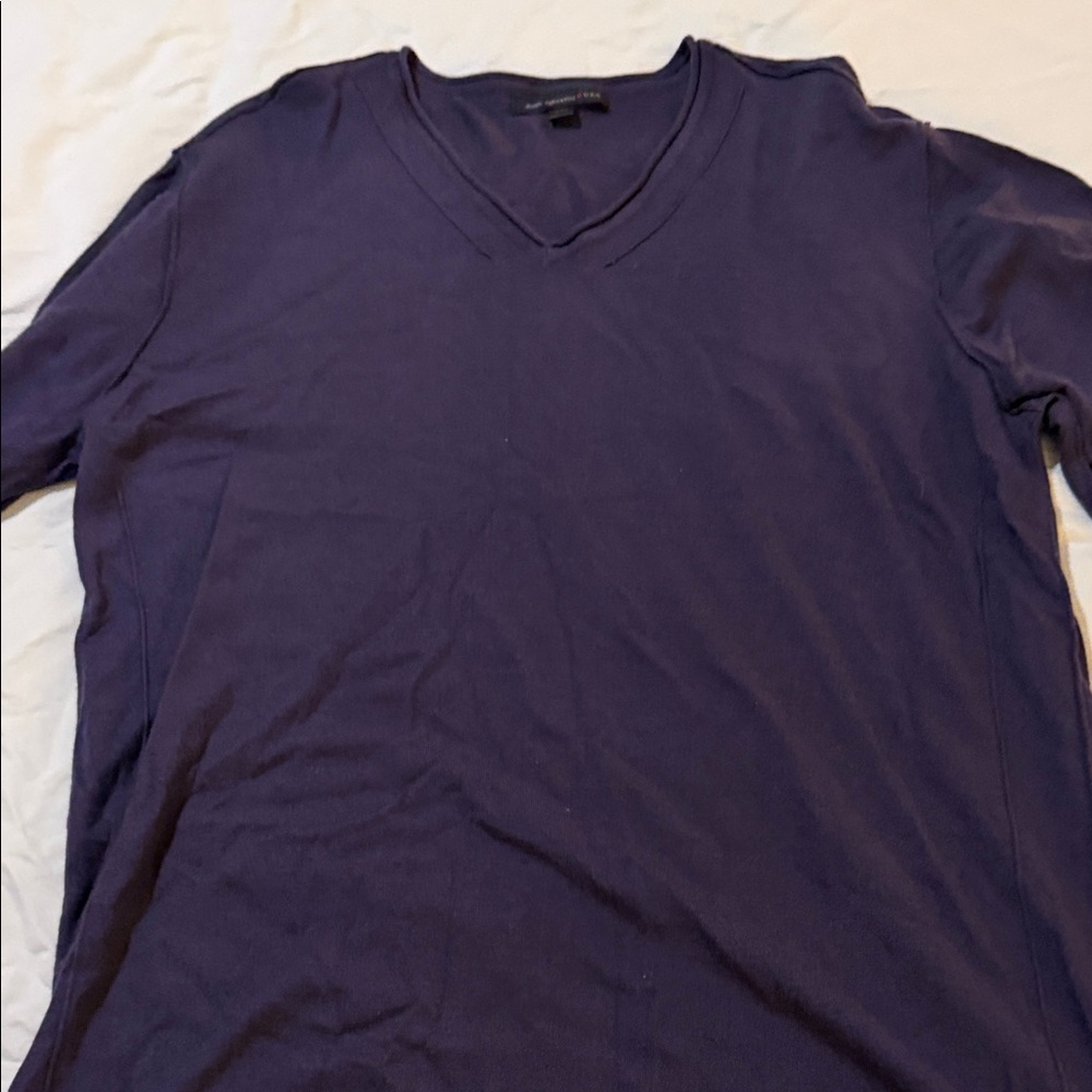 John Varvatos Deep Blue V-Neck Sweater